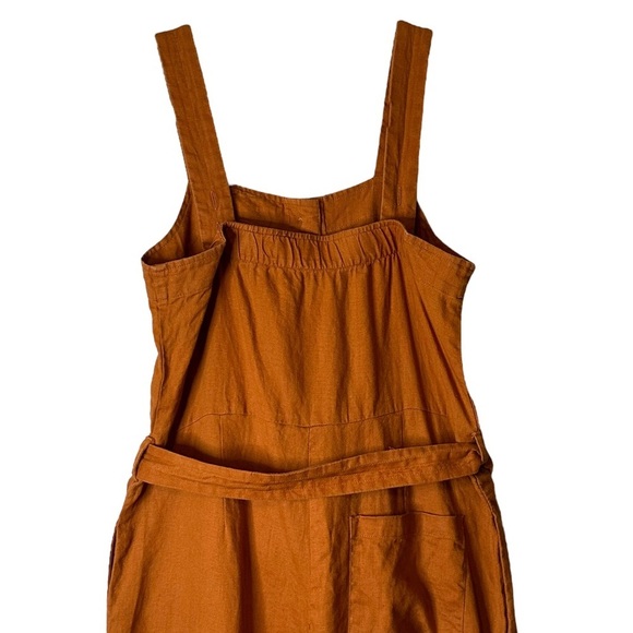 Everlane Burnt Orange The Linen Jumpsuit Size 00‎ - Picture 8 of 13